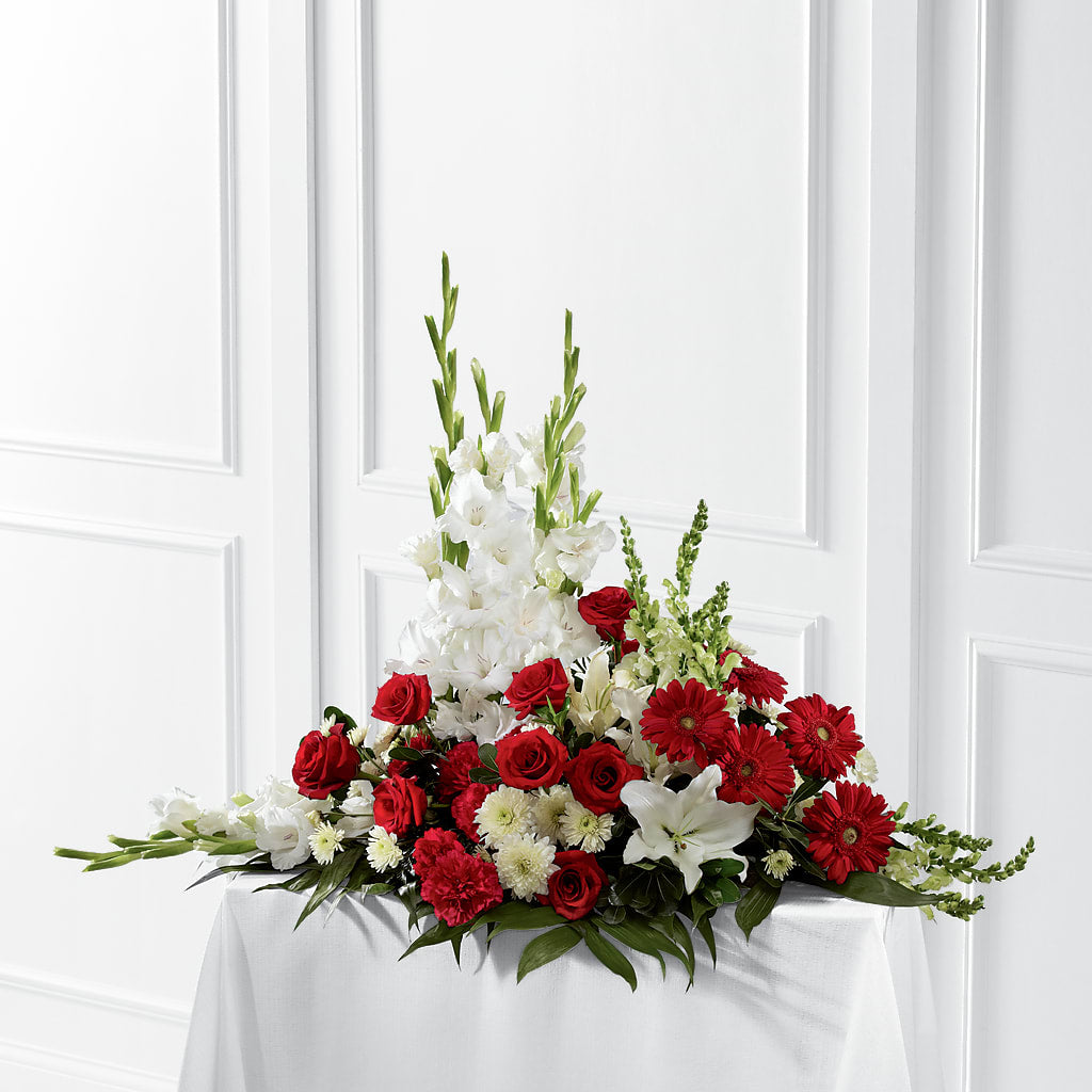Crimson & White Arrangement – The Gift Factory Pinellas, Pinellas Park FL