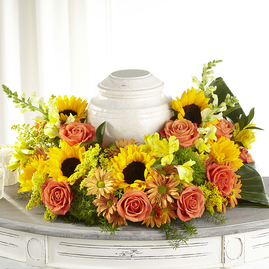 Faithful Sunflower Cremation Adornment – The Gift Factory Pinellas, Pinellas Park FL
