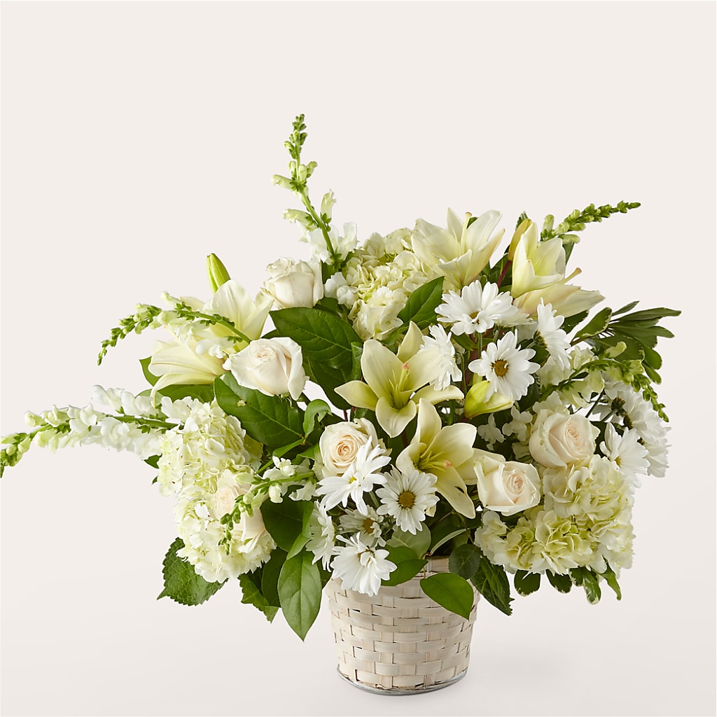 Ivory Elegance Floral Basket – The Gift Factory Pinellas, Pinellas Park FL