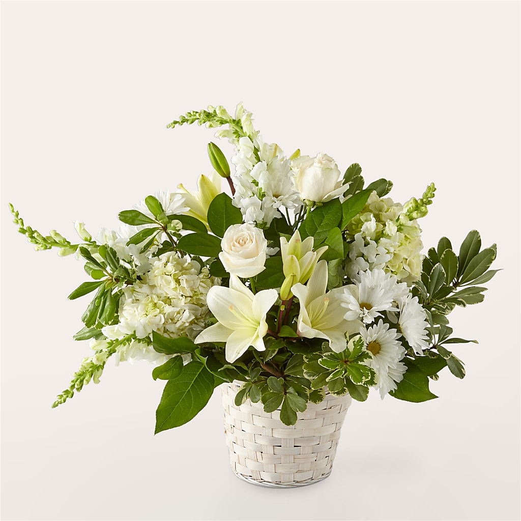 Ivory Elegance Floral Basket – The Gift Factory Pinellas, Pinellas Park FL