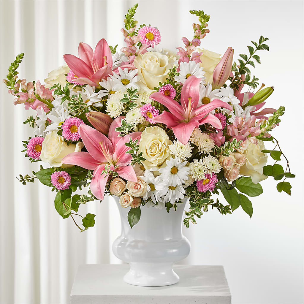 Empathetic Blooms Urn Arrangement – The Gift Factory Pinellas, Pinellas Park FL