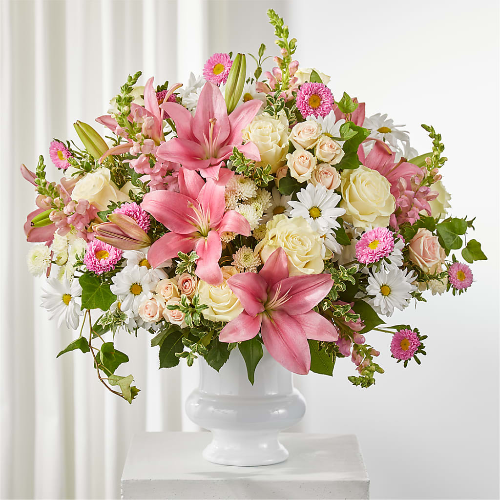 Empathetic Blooms Urn Arrangement – The Gift Factory Pinellas, Pinellas Park FL
