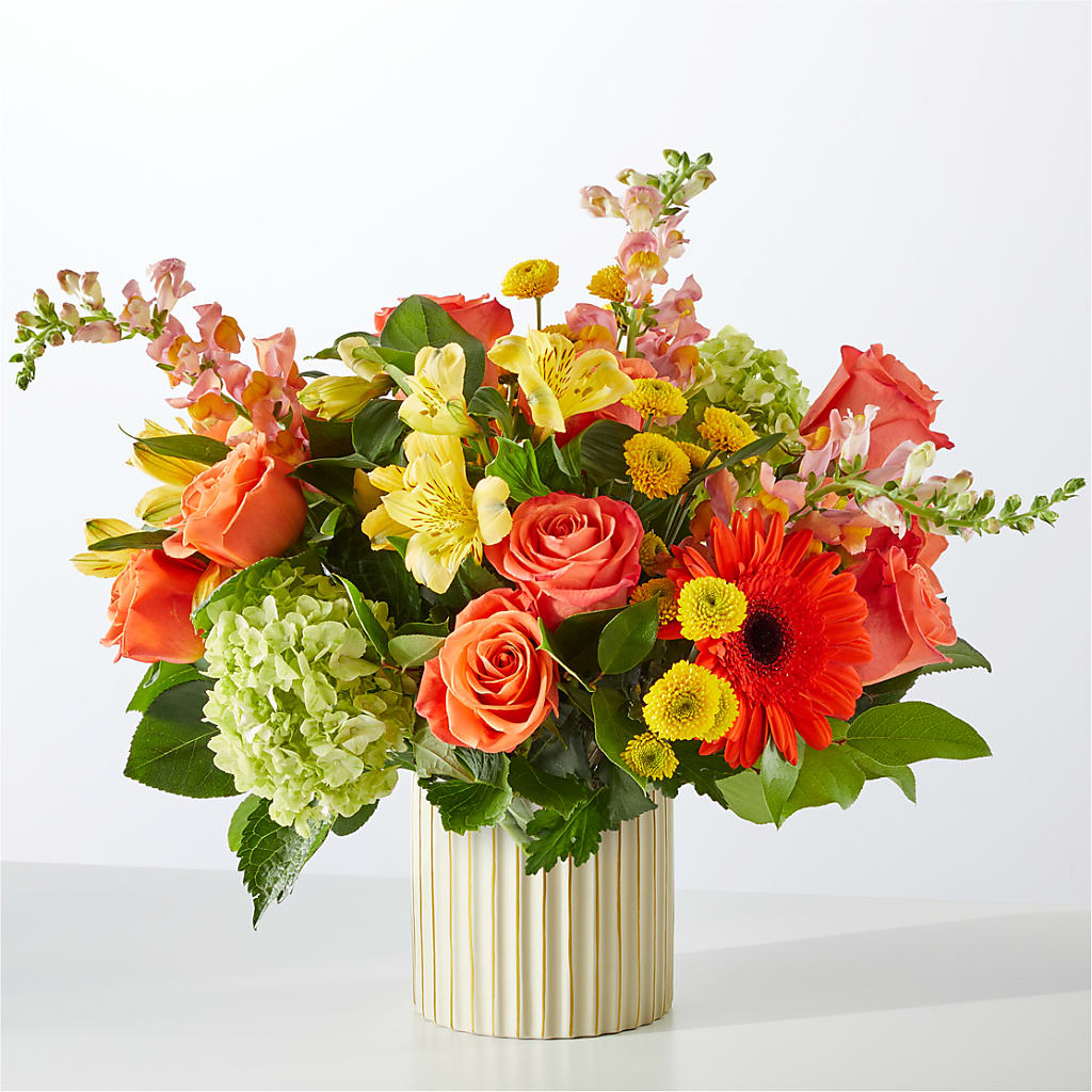 Autumn Sunshine Bouquet with Ivory Vase – The Gift Factory Pinellas, Pinellas Park FL