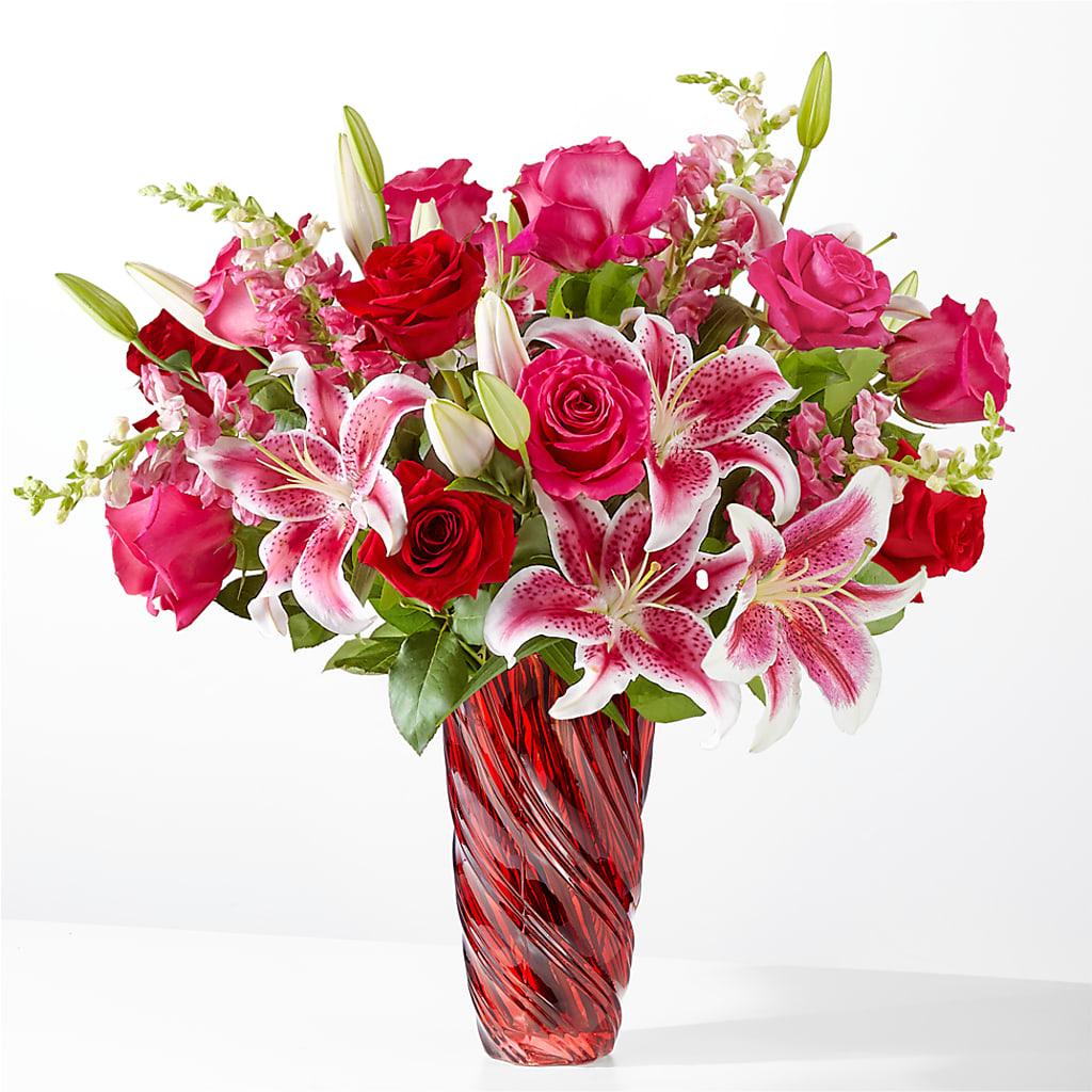 Always You Bouquet with Luxe Swirl Vase – The Gift Factory Pinellas, Pinellas Park FL