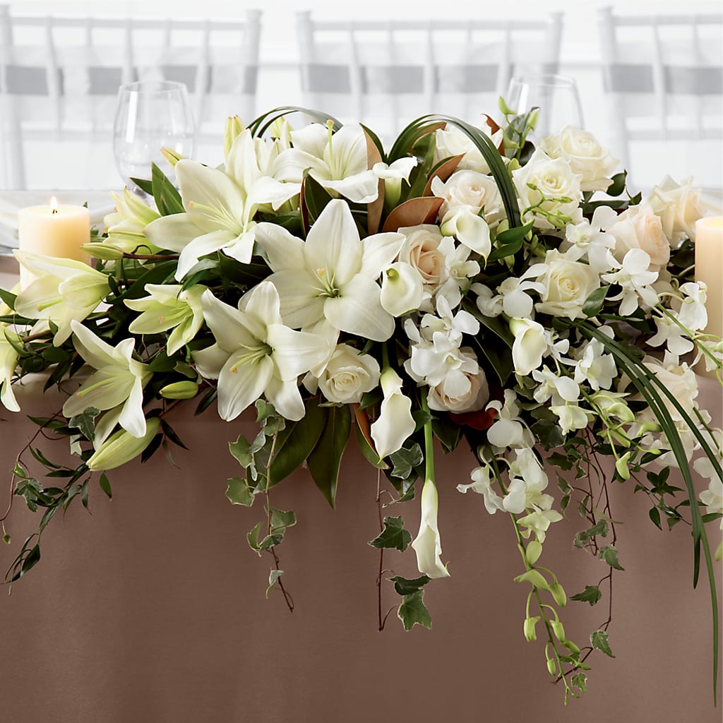 White Linen Arrangement – The Gift Factory Pinellas, Pinellas Park FL