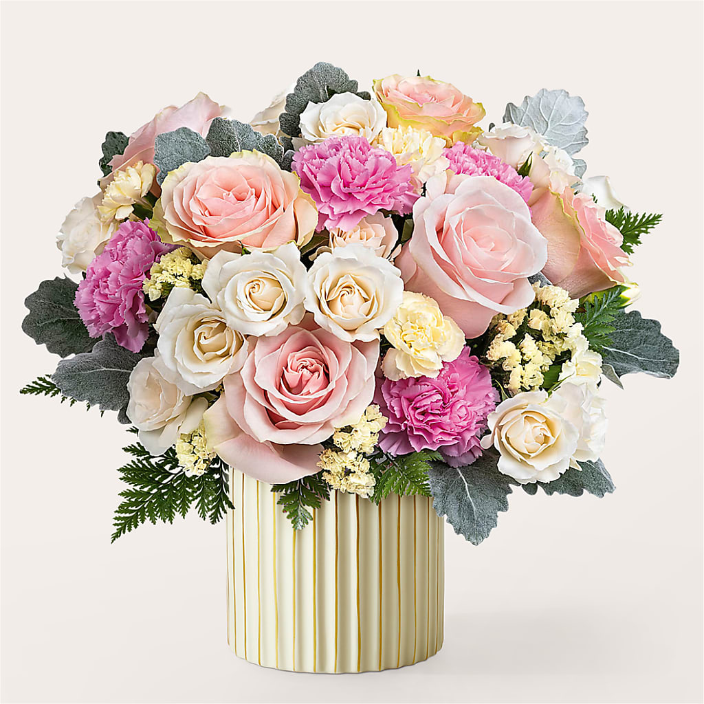 Blissful Moments Bouquet with Ivory Vase –  The Gift Factory Pinellas, Pinellas Park FL