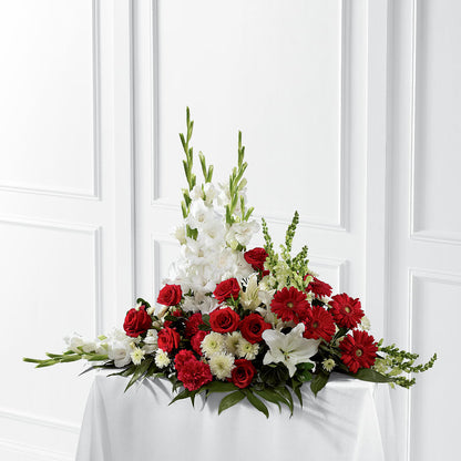 Crimson & White Arrangement –  The Gift Factory Pinellas, Pinellas Park FL