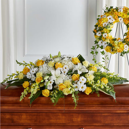 Golden Harmony Casket Spray –  The Gift Factory Pinellas, Pinellas Park FL