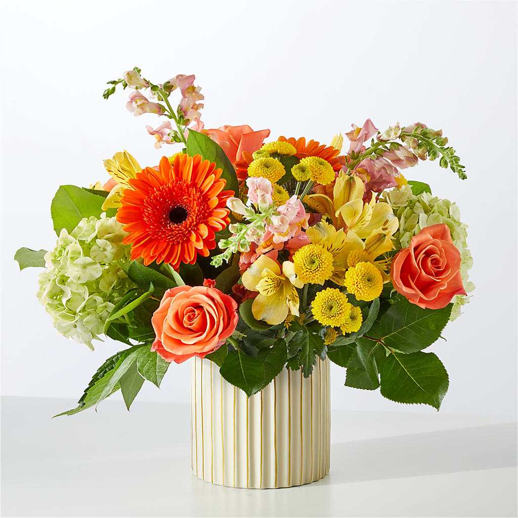 Autumn Sunshine Bouquet with Ivory Vase –  The Gift Factory Pinellas, Pinellas Park FL