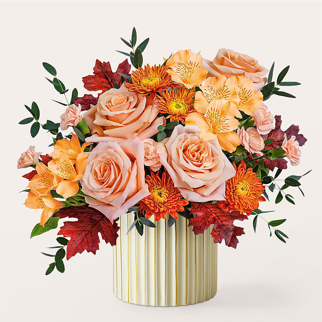 Spiced Latte Bouquet with Ivory Vase –  The Gift Factory Pinellas, Pinellas Park FL