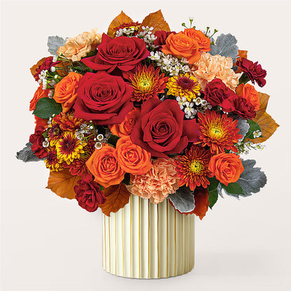 Merlot Bouquet with Ivory Vase –  The Gift Factory Pinellas, Pinellas Park FL
