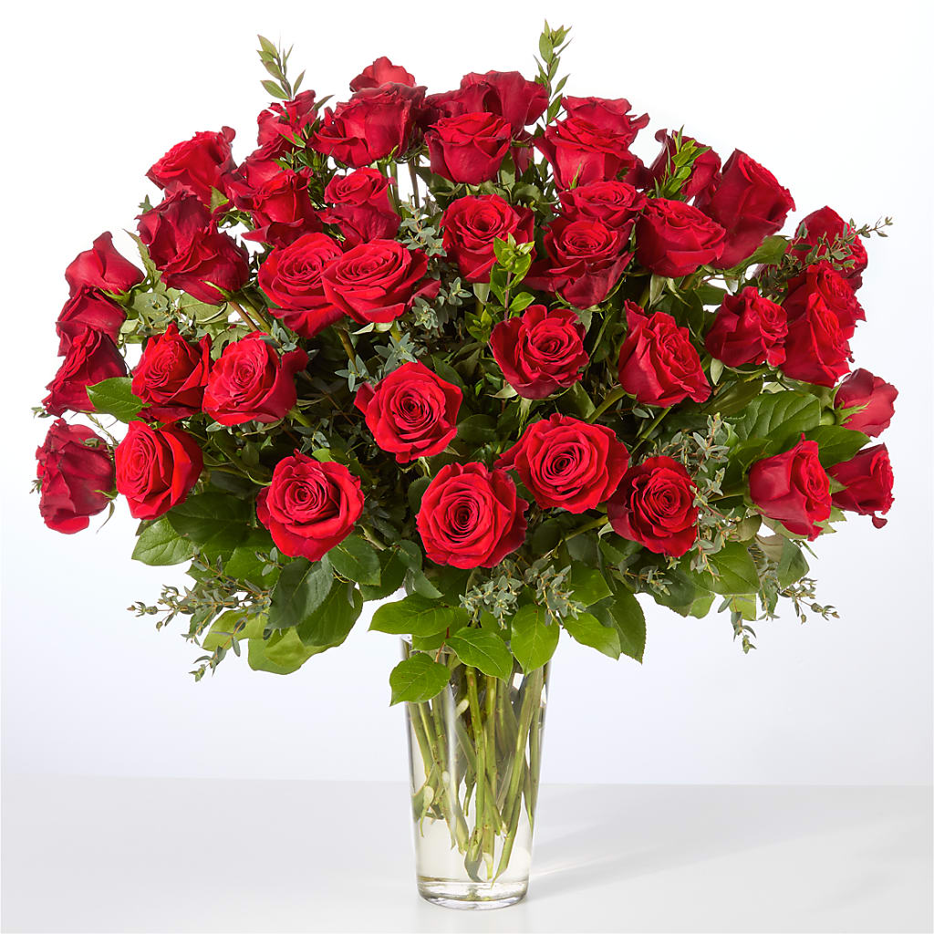 Forever Yours Fifty Stem Red Rose Bouquet –  The Gift Factory Pinellas, Pinellas Park FL